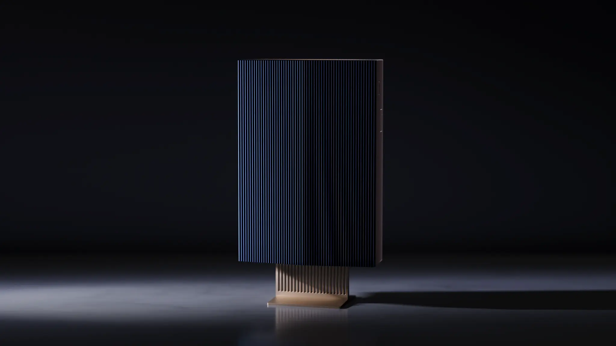 CLAIR DE BRUME in Rose Gold Tone & Midnight Blue, front view